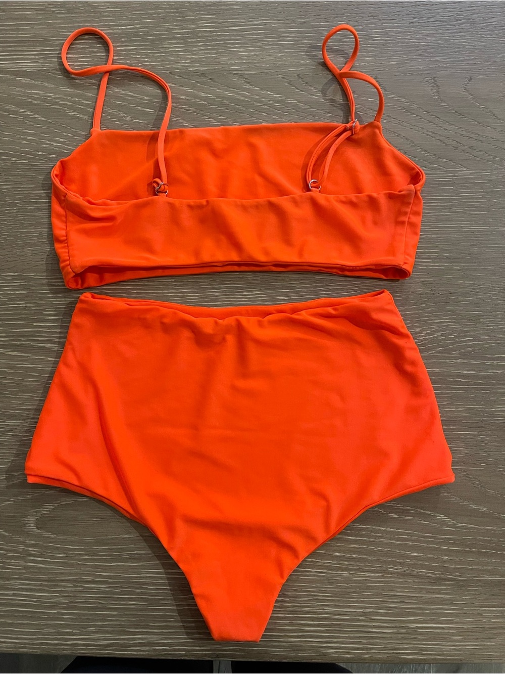 Mikoh Neon Orange Two-Piece Bikini Set, Kiki top, Menehune bottom - Picture 2 of 3